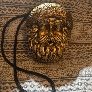 Timmy Woods Gold/Black Santa Purse